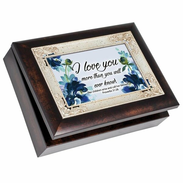 Abacusabaco 6 x 4 in. I Love You More Than You Proverbs 31-28 Music Box AB3458688